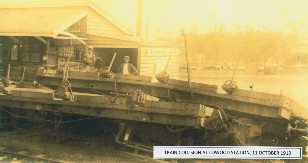 Train collision at Lowood railway station