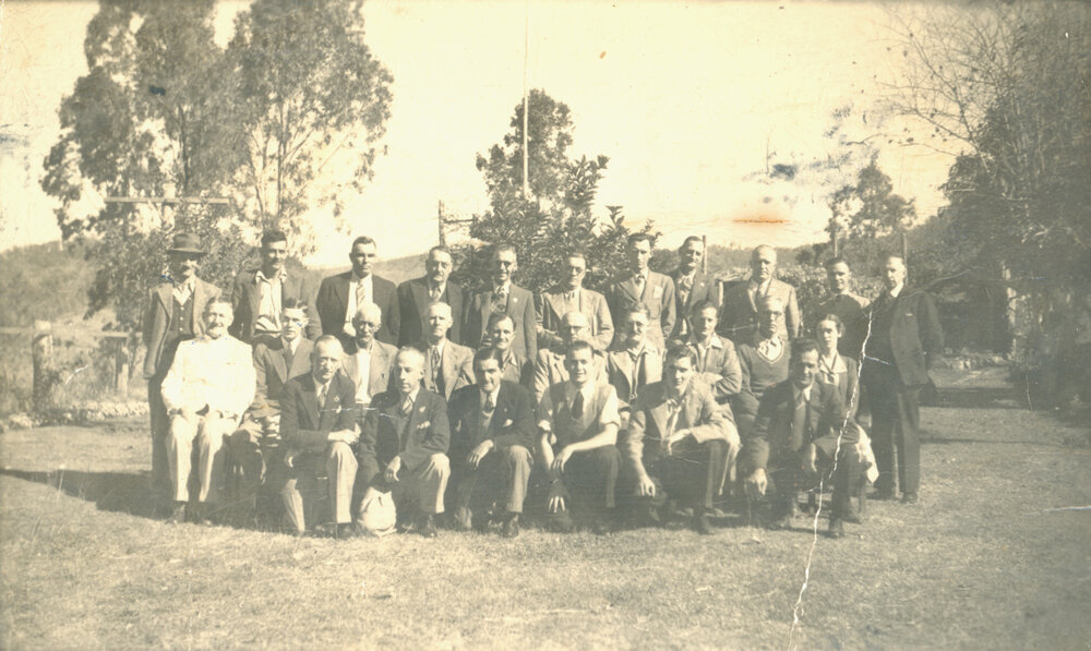 Somerset Dam construction workers