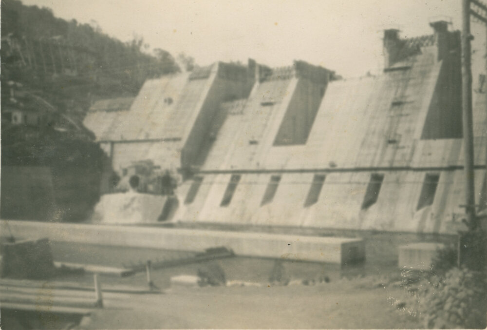 Somerset Dam infrastructure below the dam wall 