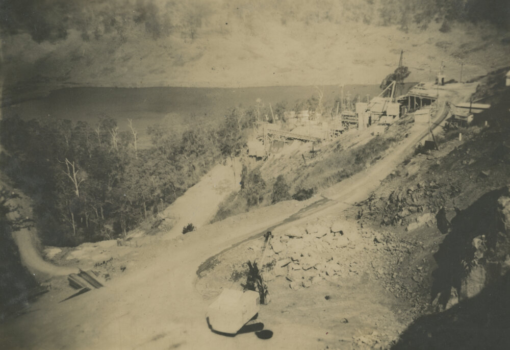 Quarry and crushers, Somerset Dam construction
