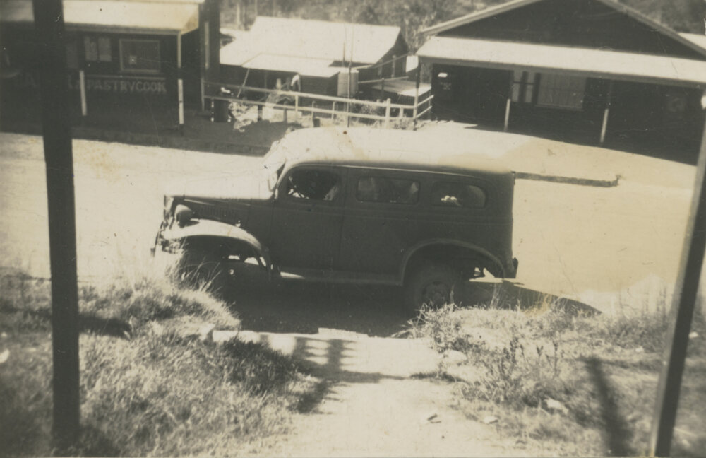 Mail car from Esk in front of Post Office