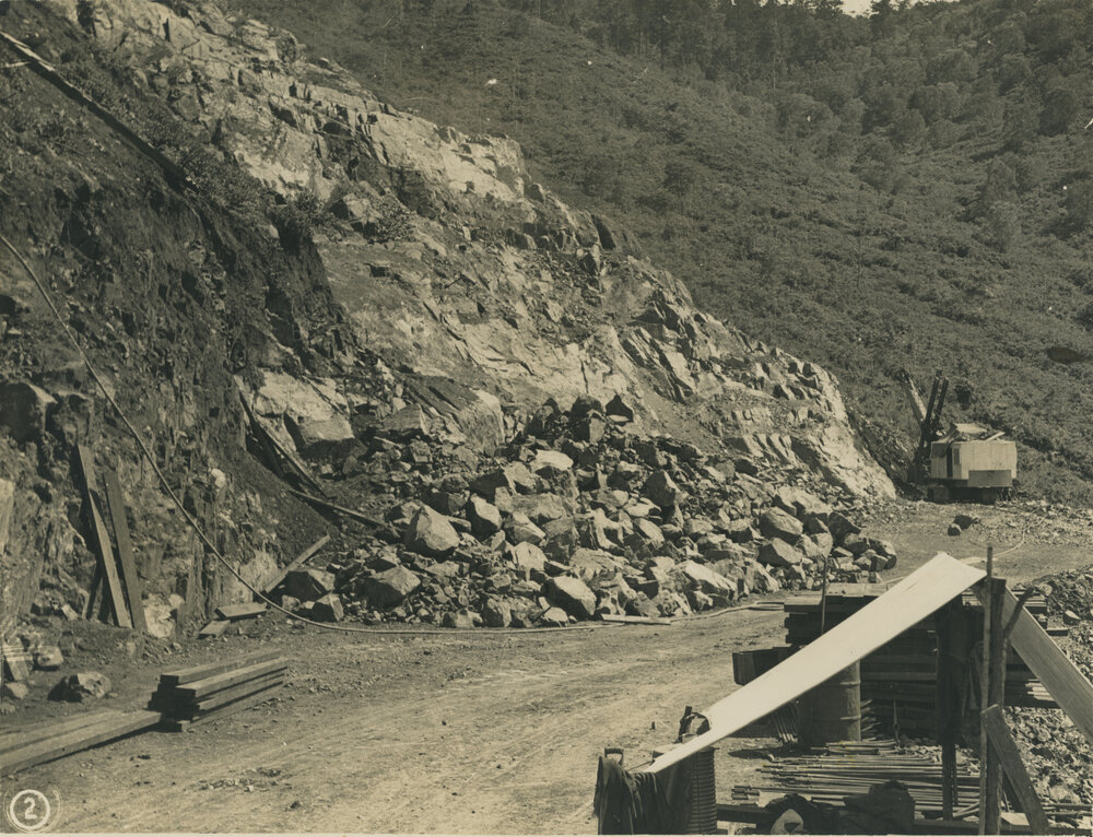 Quarry used for the construction of Somerset Dam