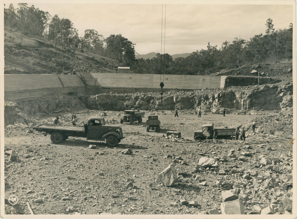 Somerset Dam foundation work