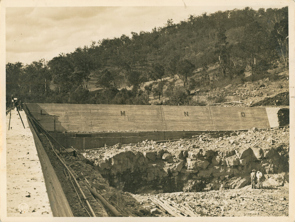 Somerset Dam foundation work