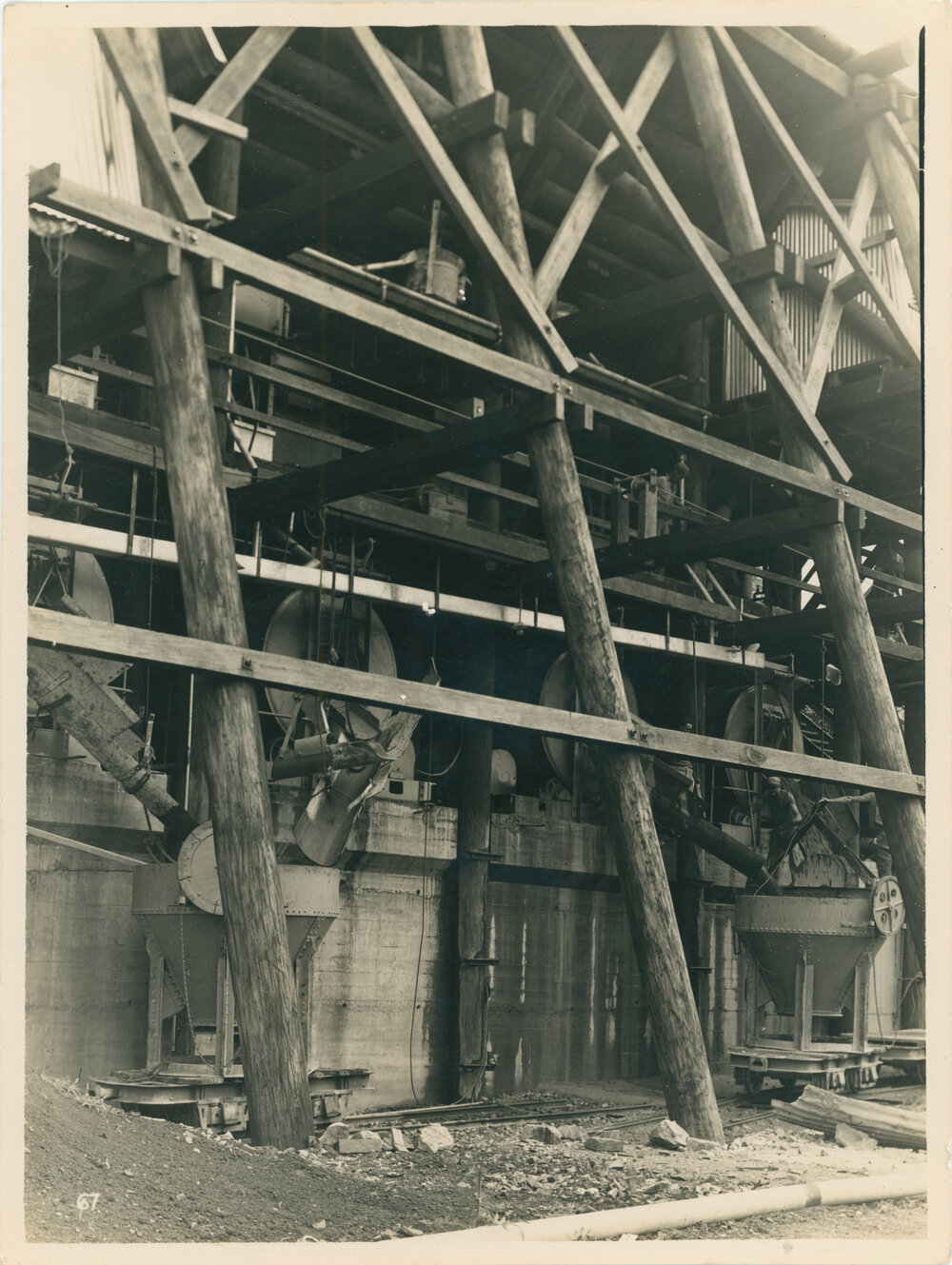 A section of the rock crushing plant