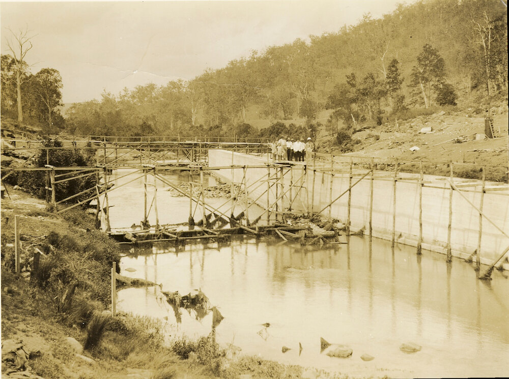 First stage Somerset Dam construction