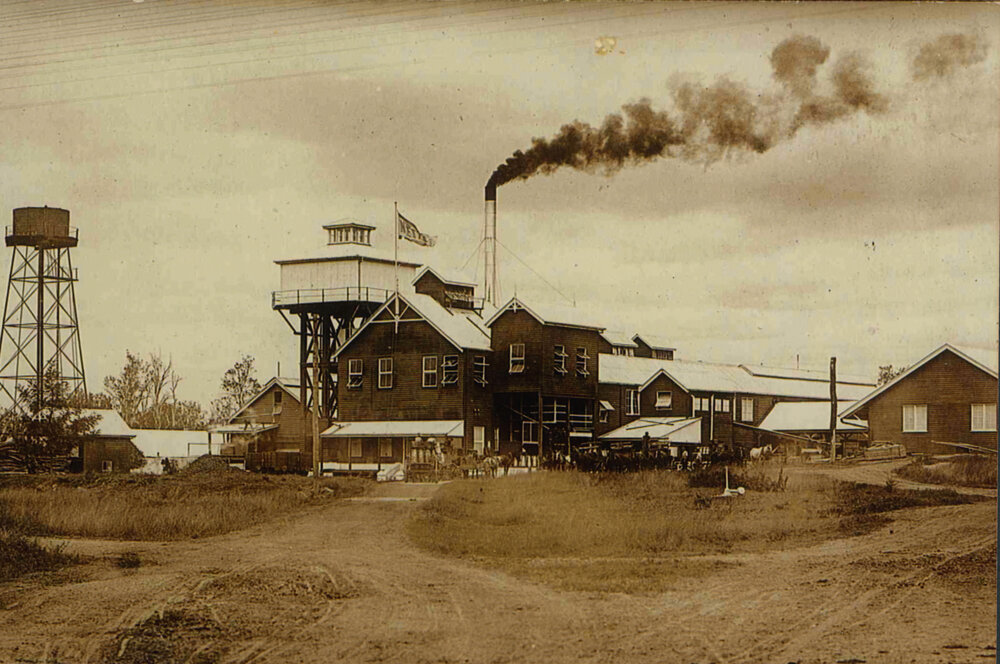 Front view of Nestle condensed milk factory