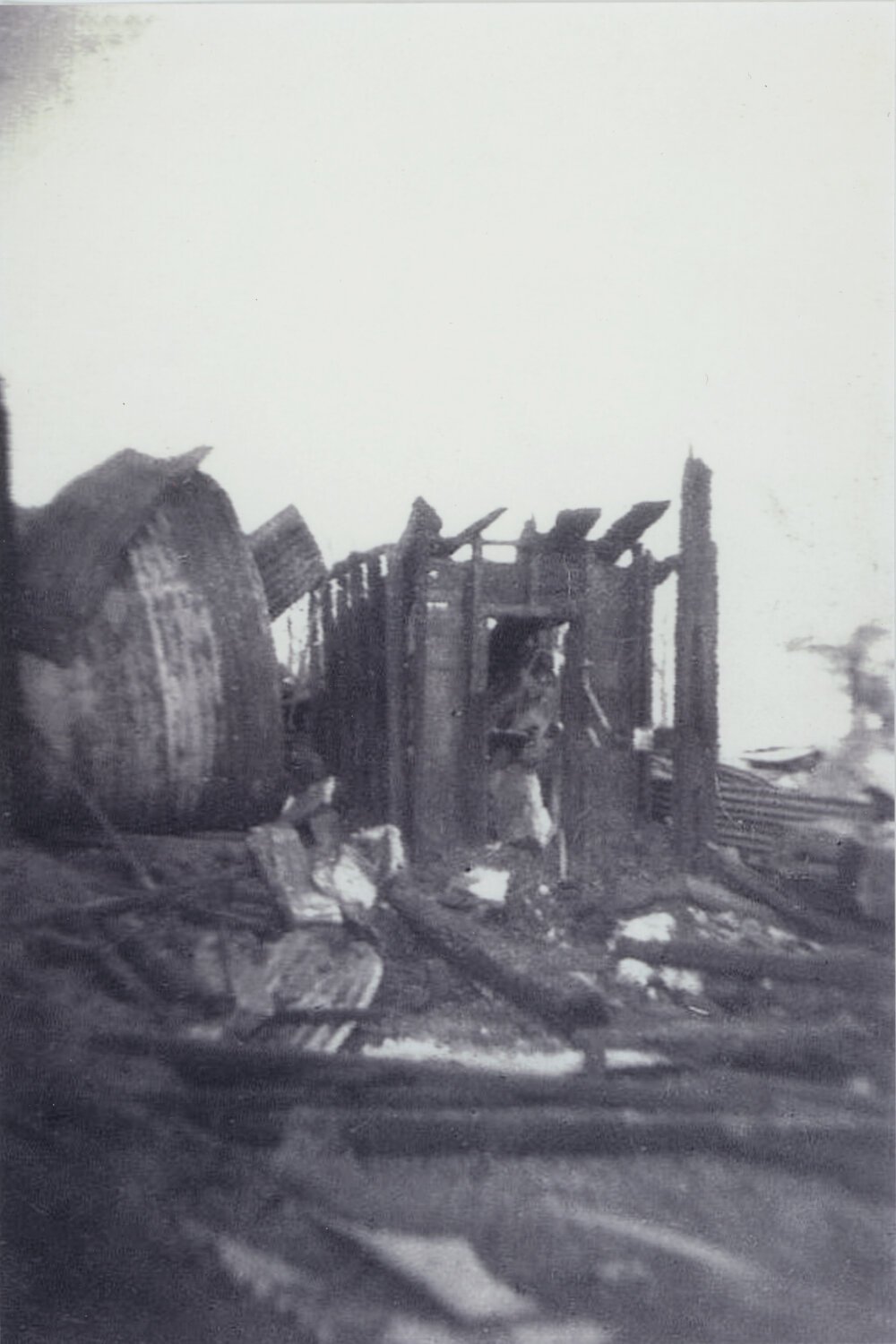 Demolished condensery building