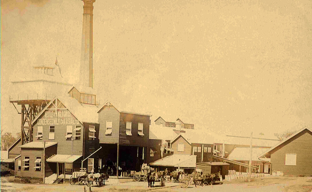 Nestle factory with brick stack