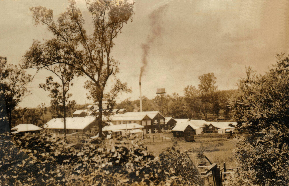 Rural view of Nestle milk factory 