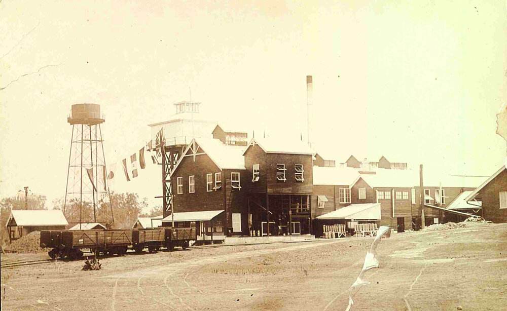 Nestle factory with carriages in the foreground