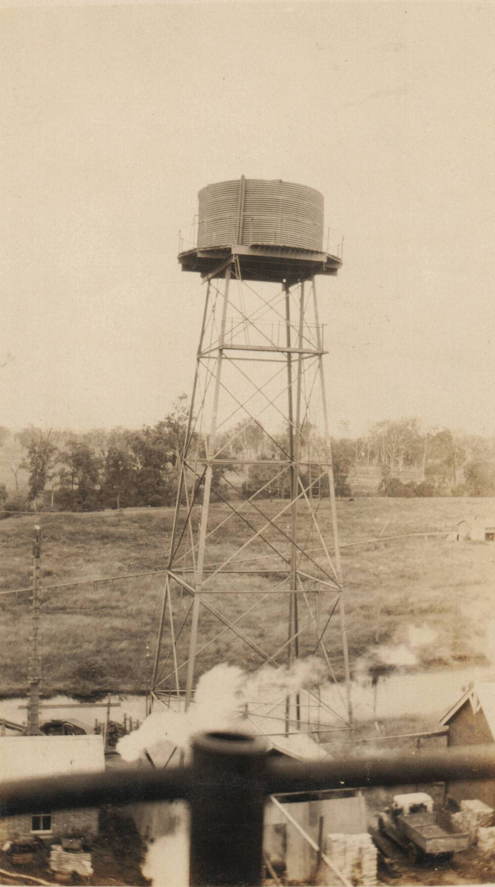 Nestle's red tank taken from the white tower, 1927