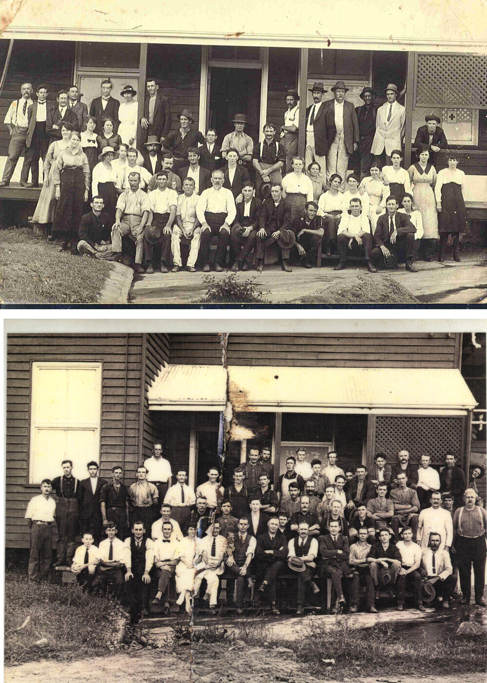 Nestle staff outside the packing shed