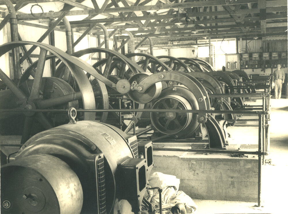 Compressor plant used during the construction of Somerset Dam