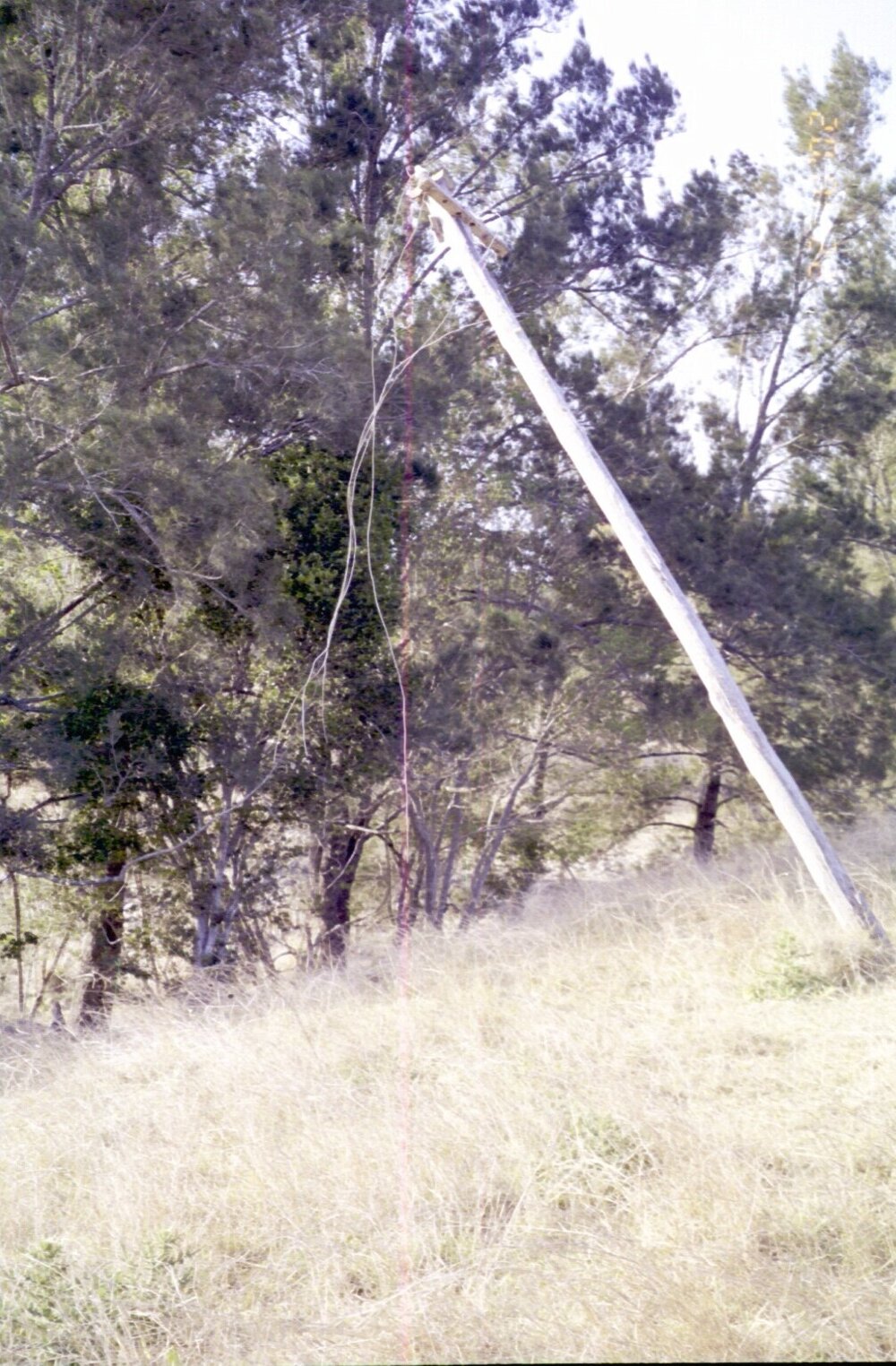Telephone line at Mt Byron Road, 2002