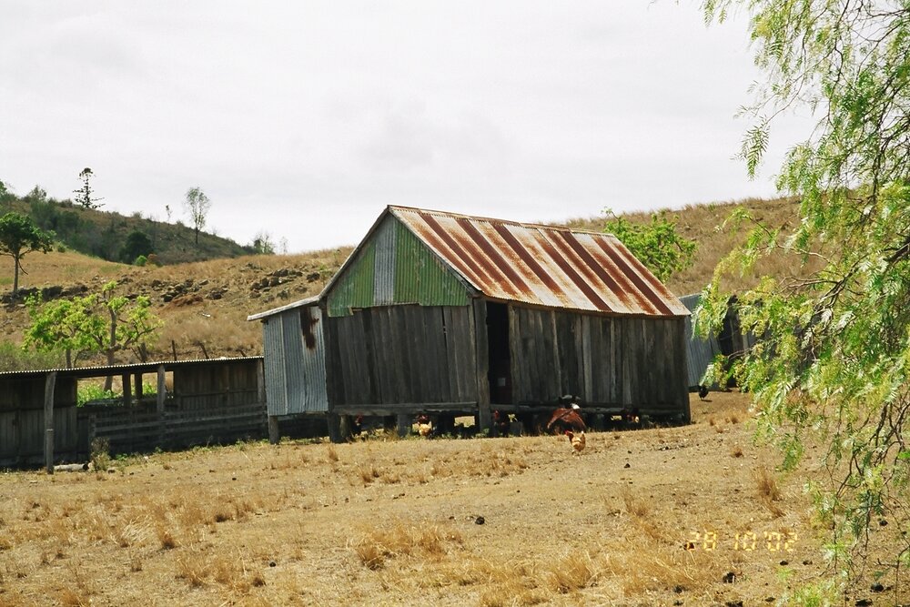 Old farm buildings at Wolff's Lane, Mt Beppo, 2002