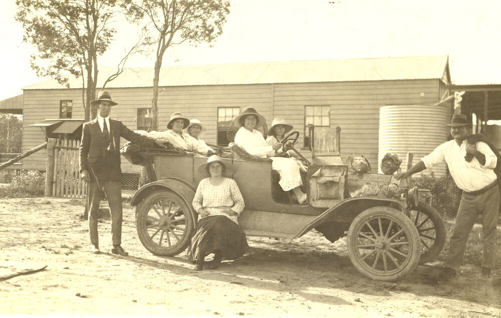 Kirby family with John Hodgson at the car