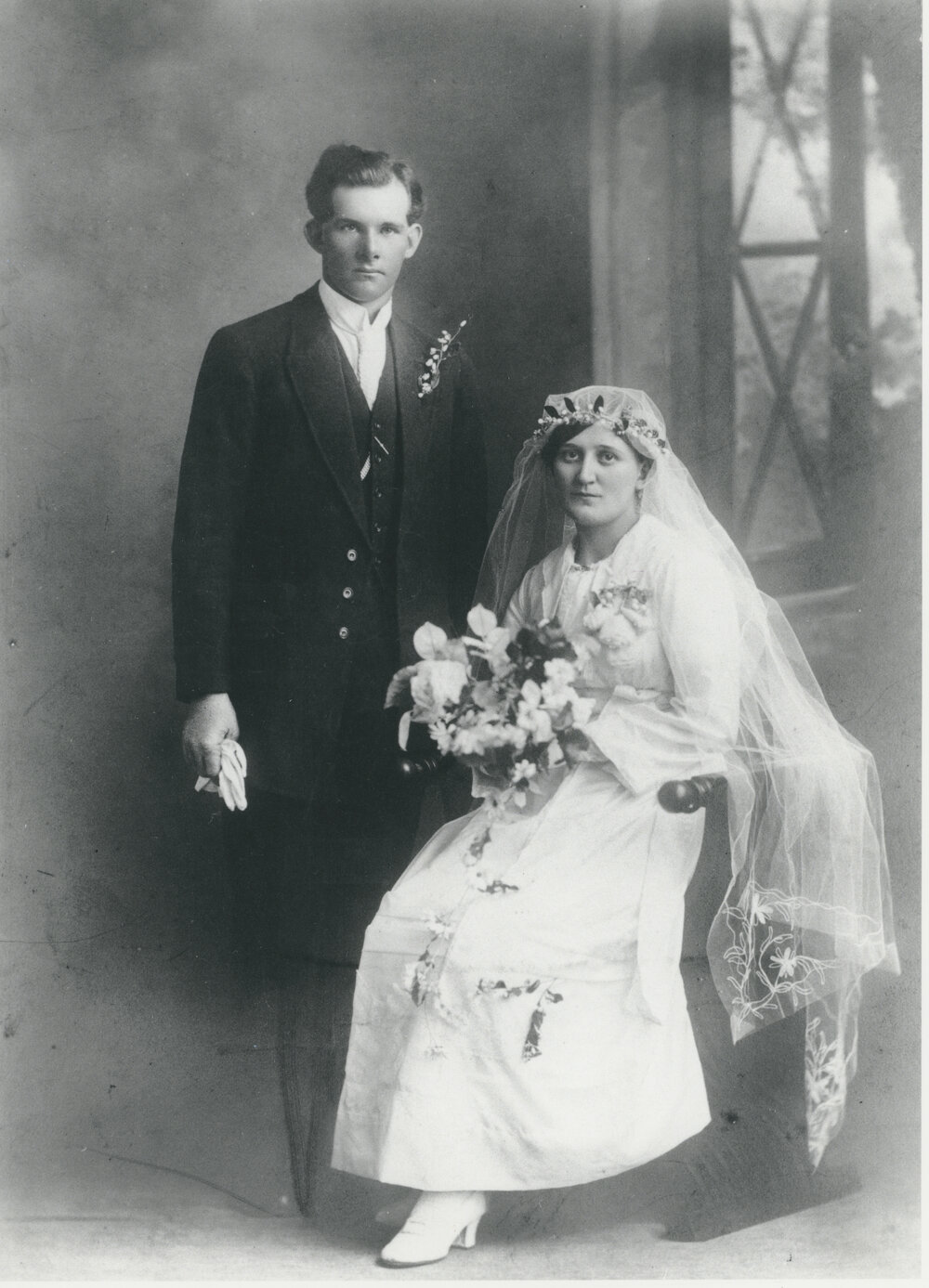 Wedding photo of John Beckwith and Myrtle Brown