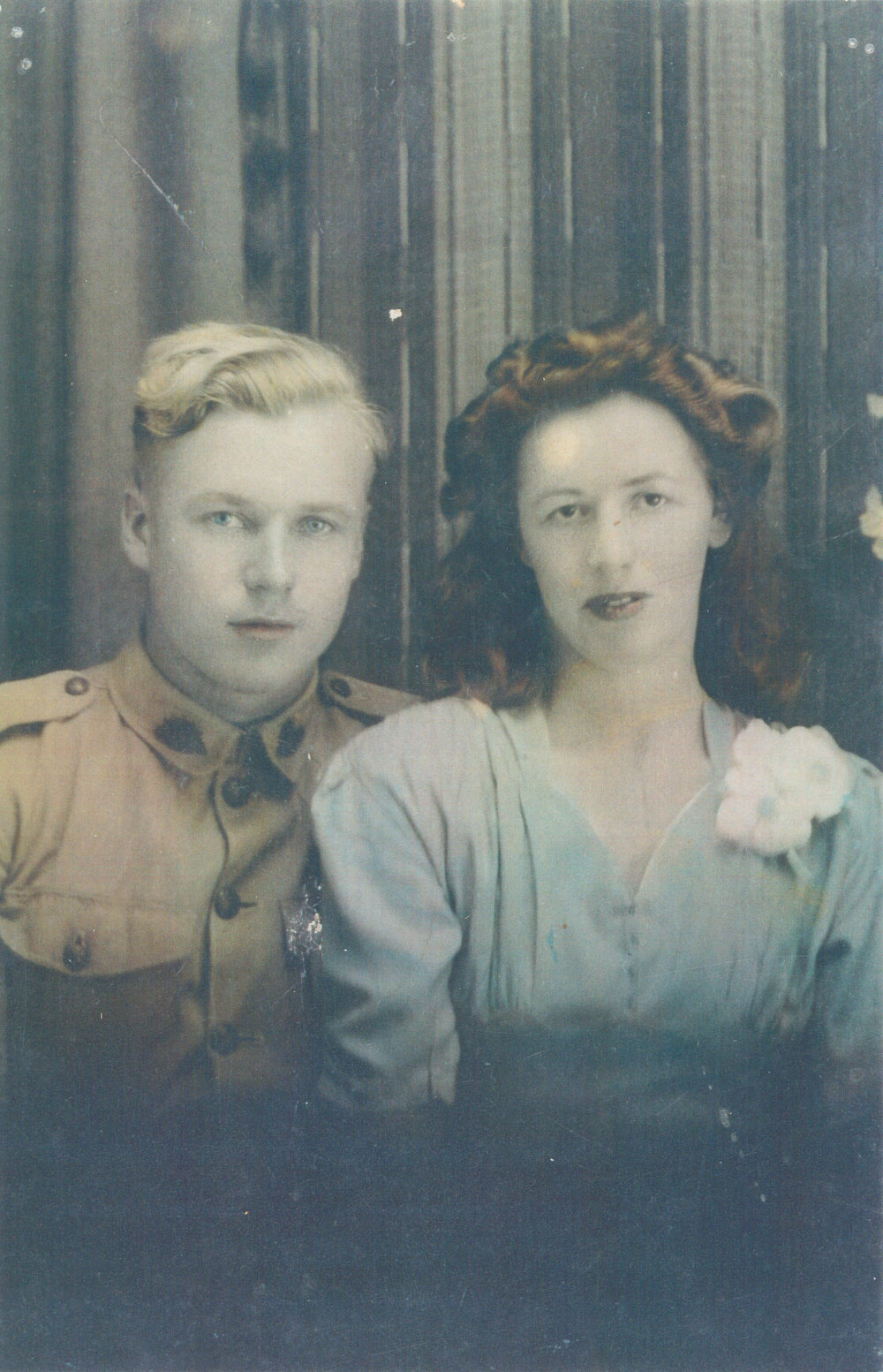 Murray Taylor and Winifred Connolly on their wedding day