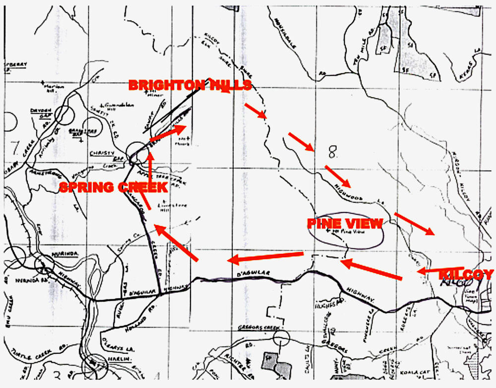 Map of Brighton Hills, Spring Creek and Pine View