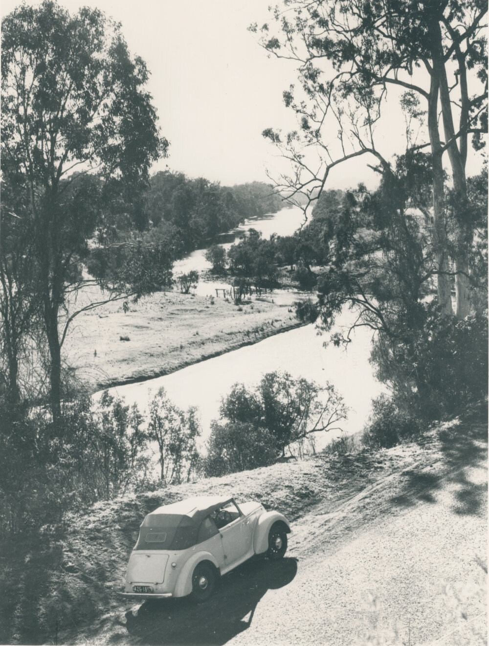 Swimming hole west of the Old Bridge in Lowood 