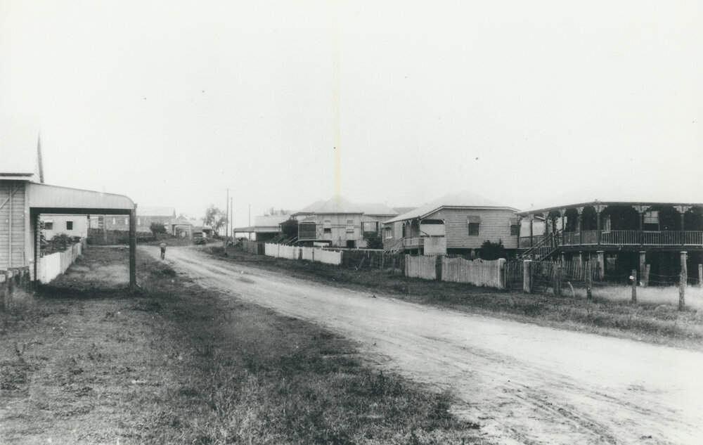 Looking south up Park Street towards the Michel Street intersection, Lowood