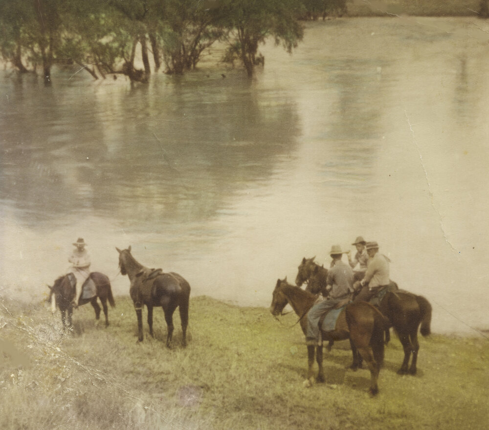 Brisbane River in flood on Alice Maddicks' property