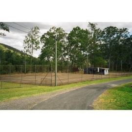 Tennis courts at Somerset Dam, 2002