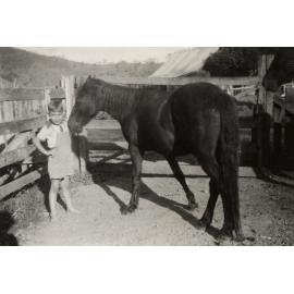 Bill Kirby as a boy with a horse