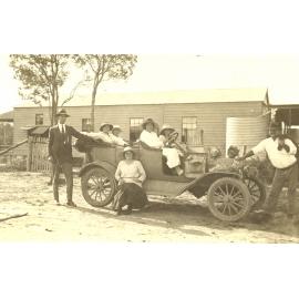 Kirby family with John Hodgson at the car