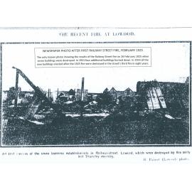 Businesses burnt down in fire on Railway Street, Lowood