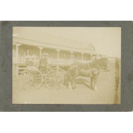 Herman Profke and others on horse carriage