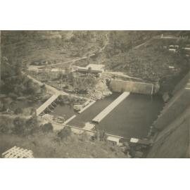 Somerset Dam infrastructure below the dam wall