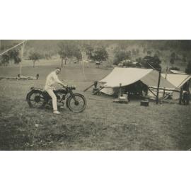 Road workers camp near Brennan's house