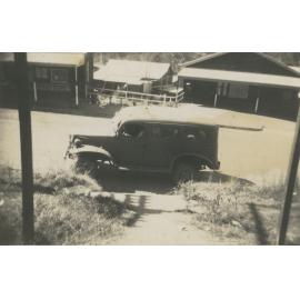 Mail car from Esk in front of Post Office