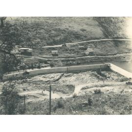 Dam site looking upstream from the east bank 