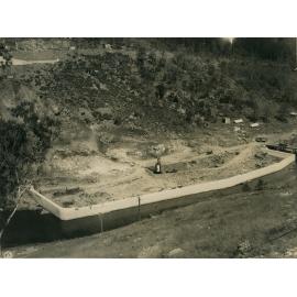 Dam site looking downstream from the west bank
