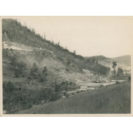 Front view of the upstream face of dam