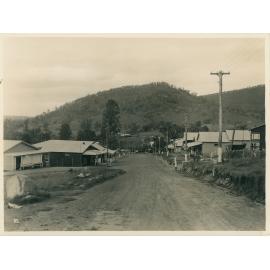 Looking down the main street of Somerset Dam township