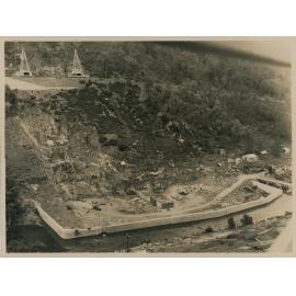 Dam site looking downstream from the west bank