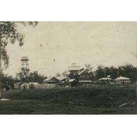 Toogoolawah condensed milk factory tower, steel chimney and factory houses