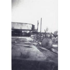 Remnants of demolished condensery buildings