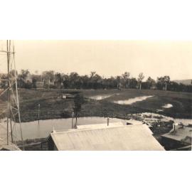 Nestle factory lagoon in flood, 1928