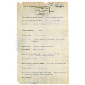 Report on Inspection of Mooretown Police Station 29/08/1912