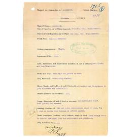 Report on Inspection of Mooretown Police Station 20/07/1923