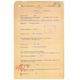 Report on Inspection of Moore Police Station 04/03/1926