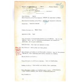 Report on Inspection of Moore Police Station 15/08/1933
