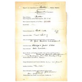 Report on Inspection of Moore Police Station 23/05/1945