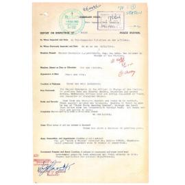 Report on Inspection of Moore police Station 01/07/1963