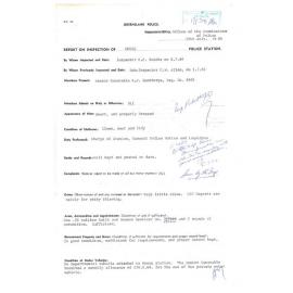 Report on Inspection of Moore Police Station 15/07/1964